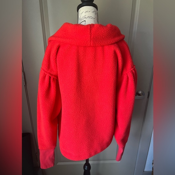 Free People We The Free Poppy Quarter Zip Pullover Red - Picture 7 of 9